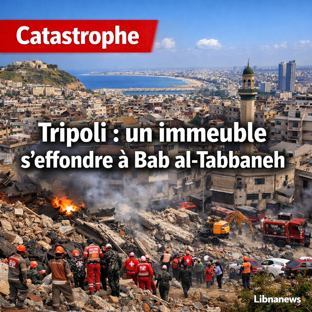 Nouveau drame à Tripoli : effondrement d’un immeuble résidentiel dans le quartier de Bab al-Tabbaneh