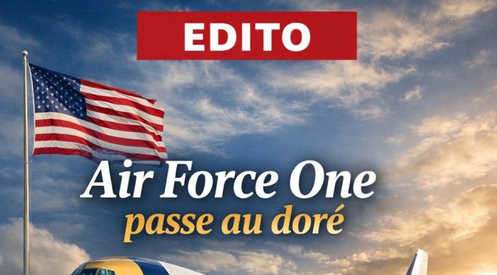 Air Force One passe au rouge-bleu-or : bientôt un drapeau “édition Trump” ?