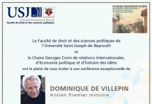 Dominique de Villepin attendu à Beyrouth le 9 mars pour une conférence sur les défis franco-libanais face au nouveau monde