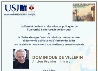 Dominique de Villepin attendu à Beyrouth le 9 mars pour une conférence sur les défis franco-libanais face au nouveau monde