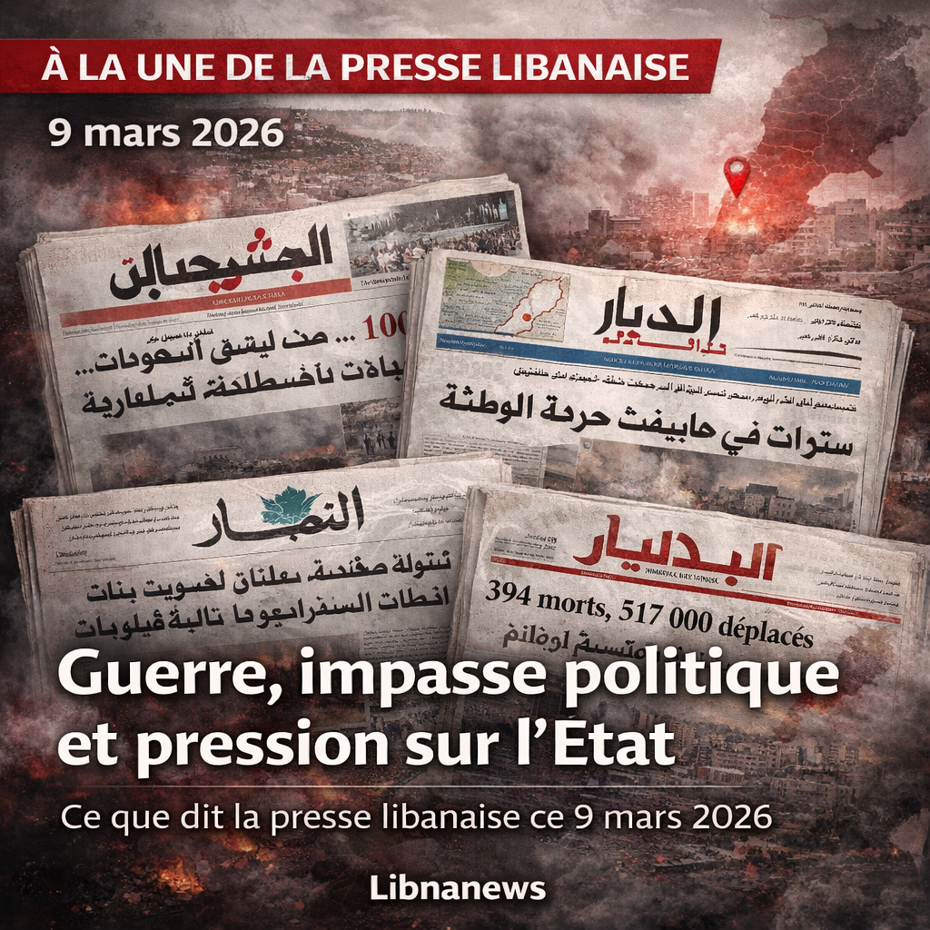 Revue de presse : guerre, impasse politique et pression sur l’État Revue de presse : guerre, impasse politique et pression sur l’État
