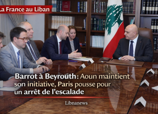 Barrot à Beyrouth: Aoun maintient son initiative, Paris pousse pour un arrêt de l’escalade Barrot à Beyrouth: Aoun maintient son initiative, Paris pousse pour un arrêt de l’escalade