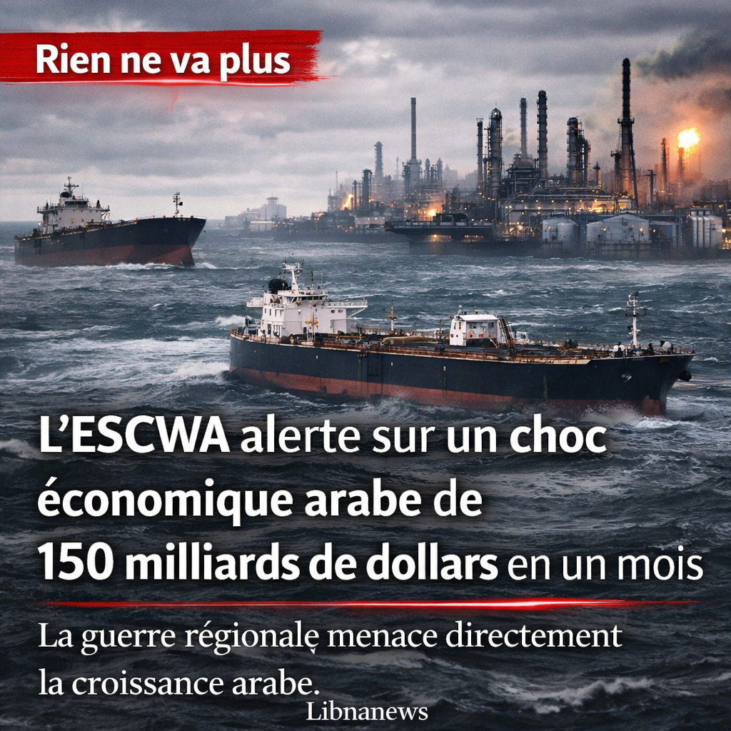 L’ESCWA alerte sur un choc économique arabe de 150 milliards de dollars en un mois L’ESCWA alerte sur un choc économique arabe de 150 milliards de dollars en un mois