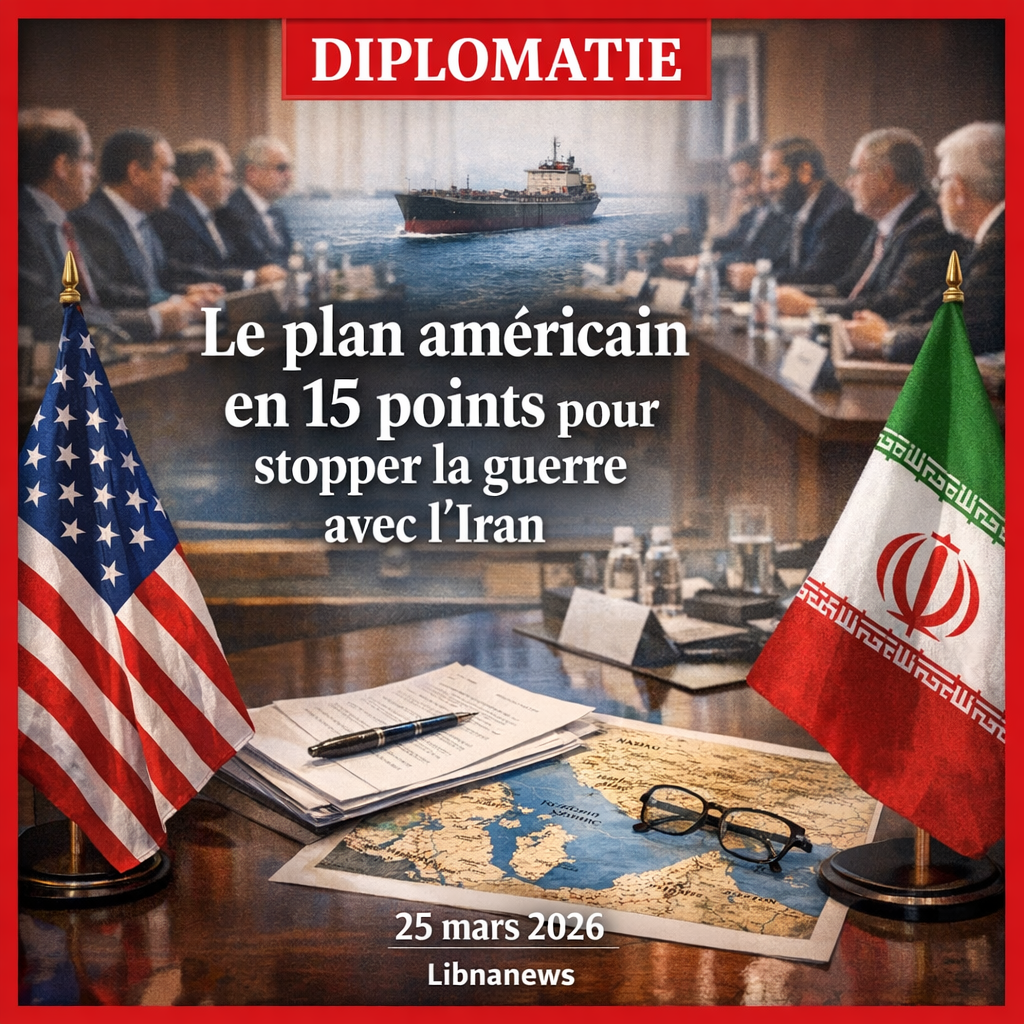 Le plan américain en 15 points pour stopper la guerre avec l’Iran Le plan américain en 15 points pour stopper la guerre avec l’Iran