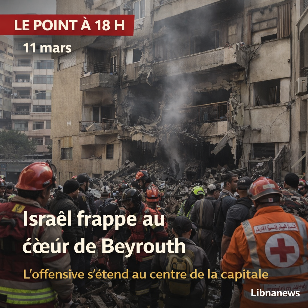 Point à 18h : Israël frappe un immeuble d’habitation au centre de Beyrouth, l’offensive s’étend au cœur de la capitale