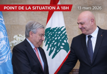 Point à 18h : l’ONU lance un appel d’urgence de 325 millions de dollars pour secourir le Liban en guerre Point à 18h : l’ONU lance un appel d’urgence de 325 millions de dollars pour secourir le Liban en guerre