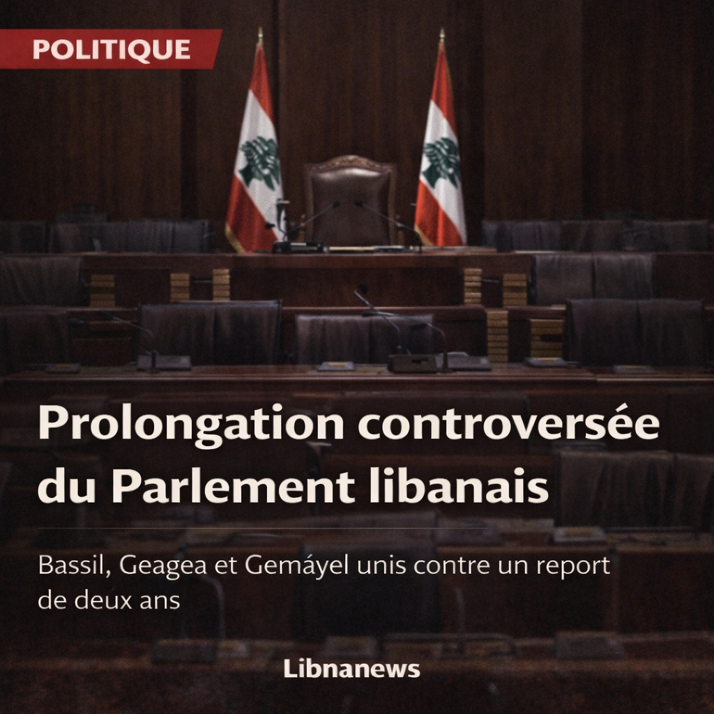 Liban : Prolongation controversée du Parlement de deux ans – Bassil, Geagea et Gemayel unis contre un report jugé anticonstitutionnel