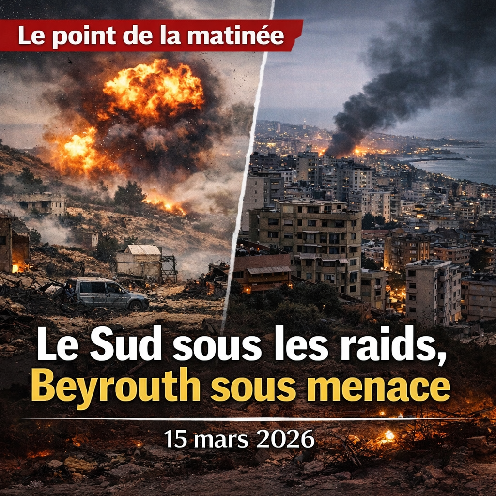 Liban : le Sud frappé par les raids, Beyrouth maintenue sous menace
