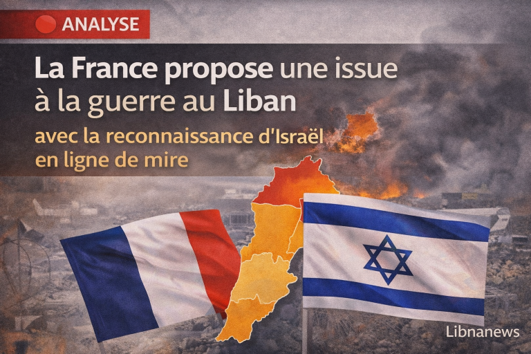 تقترح فرنسا إنهاء الحرب في لبنان مع اعتراف إسرائيل على الخط