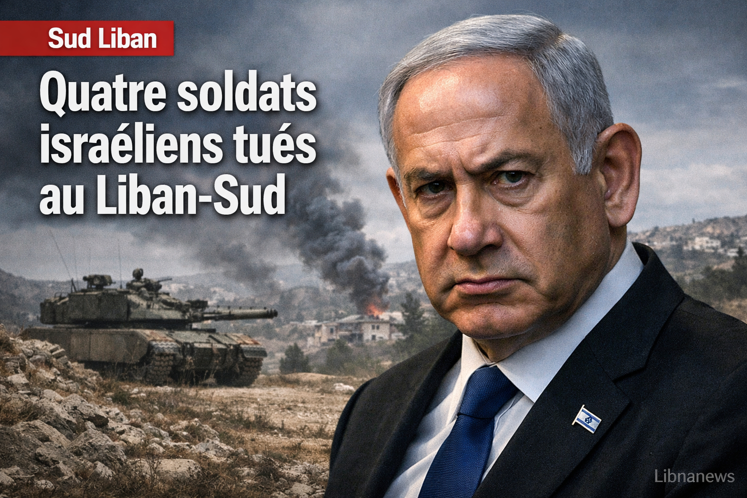 Quatre soldats israéliens tués au Liban-Sud قتل أربعة جنود إسرائيليين في جنوب لبنان