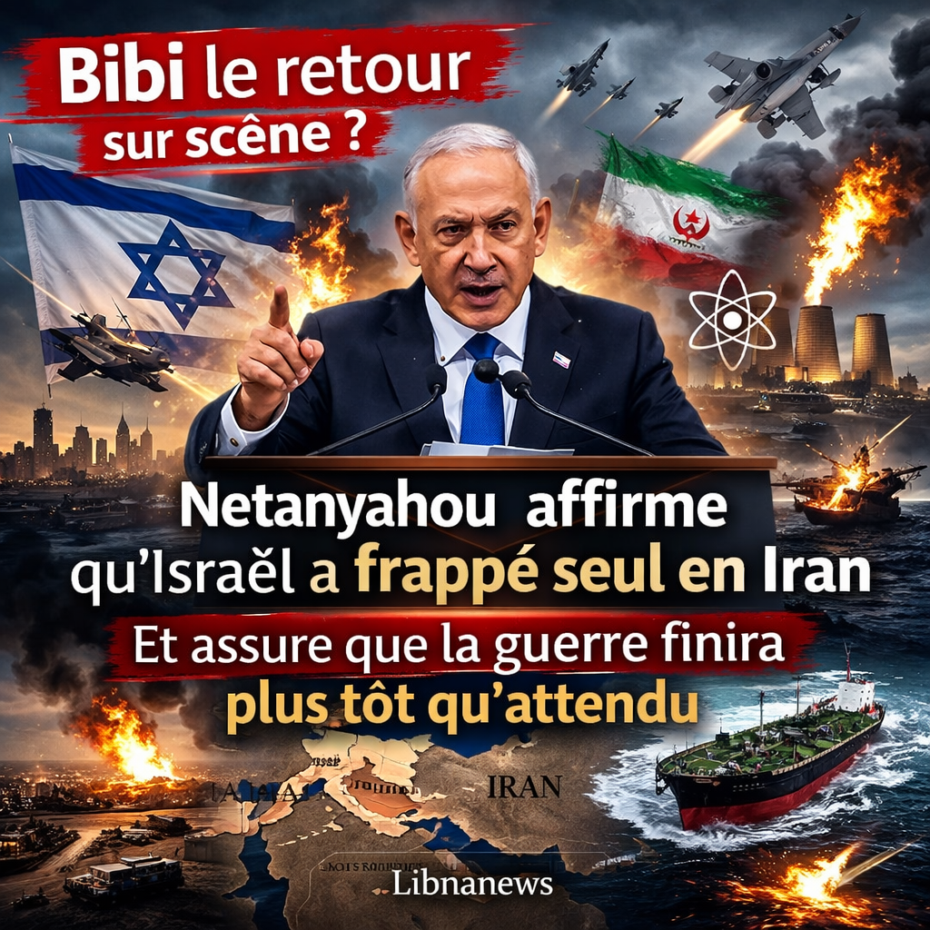 Netanyahou affirme qu’Israël a frappé seul en Iran et assure que la guerre finira plus tôt qu’attendu Netanyahou affirme qu’Israël a frappé seul en Iran et assure que la guerre finira plus tôt qu’attendu