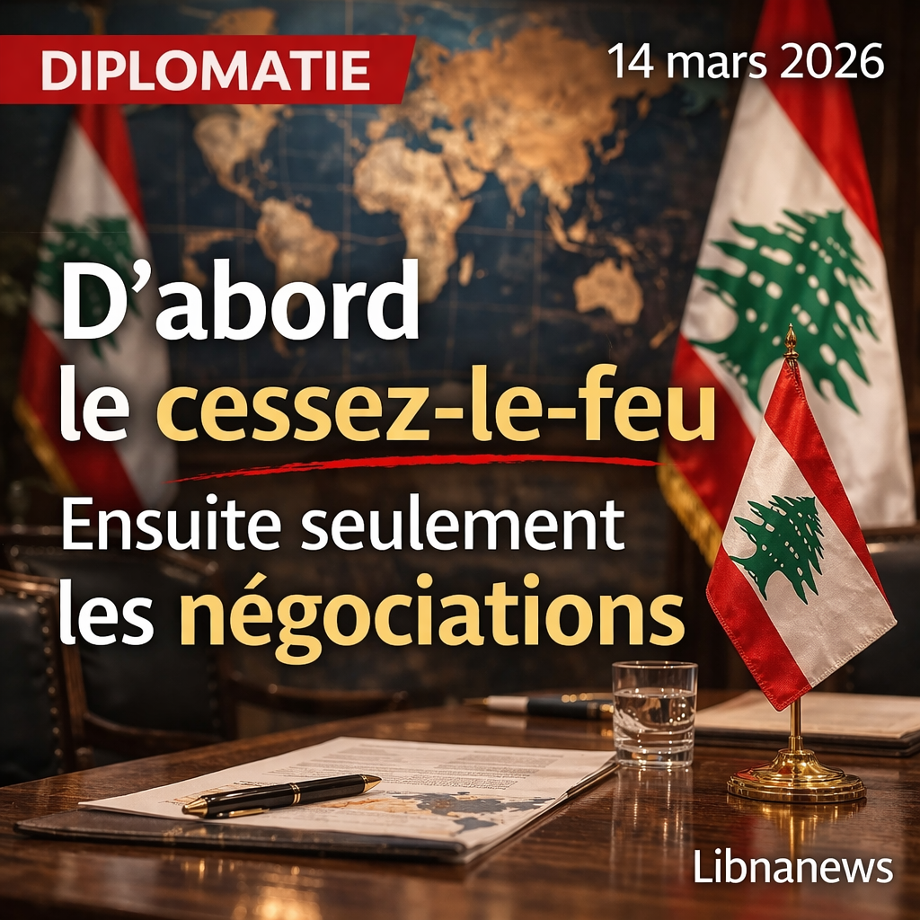 D’abord le cessez-le-feu, ensuite les négociations : la doctrine diplomatique libanaise du moment