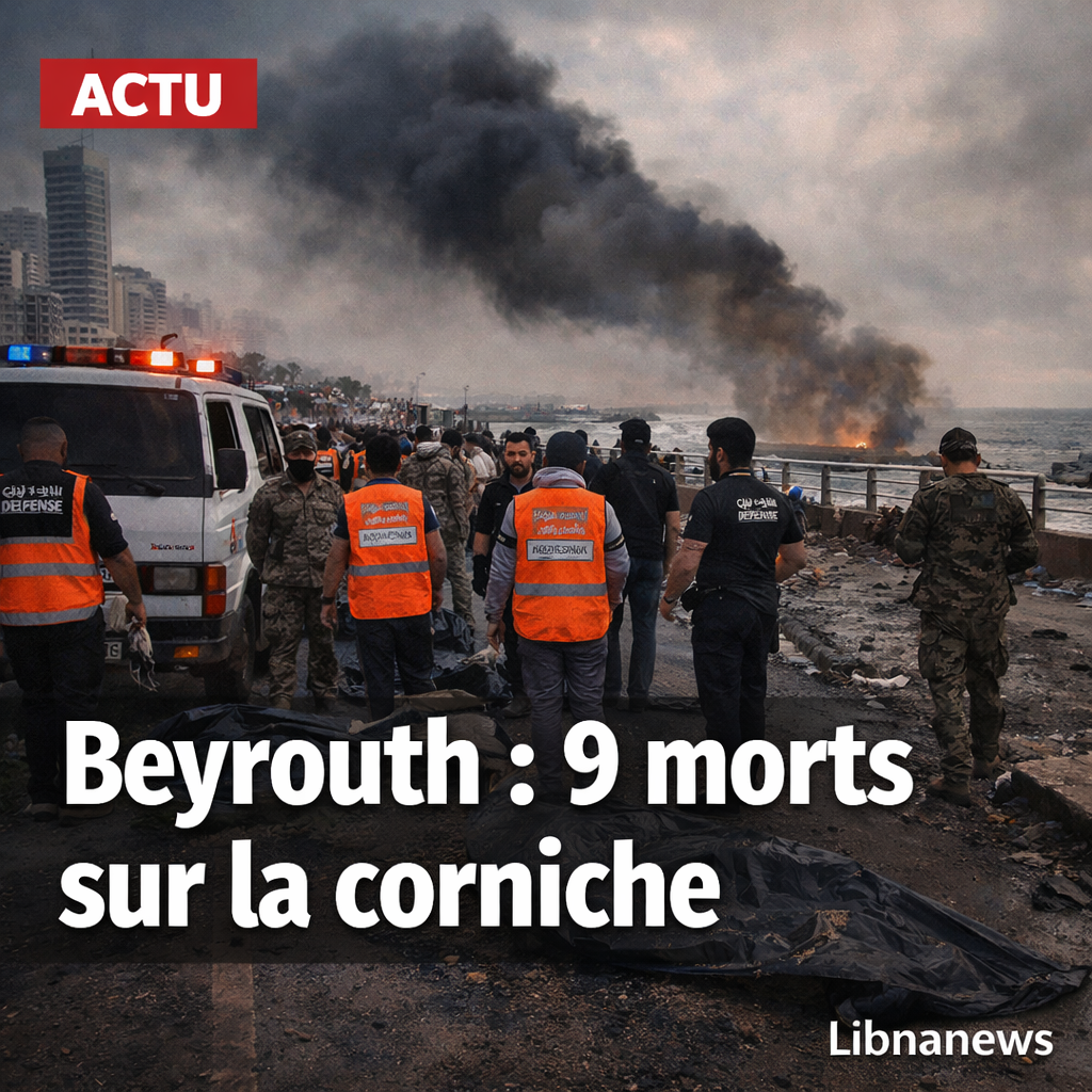 En direct: Une frappe israélienne fait 9 morts à la corniche de Beyrouth