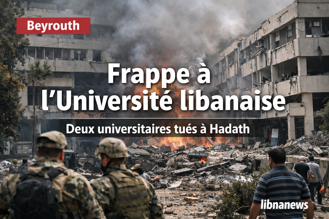 Frappe sur l’Université libanaise à Hadath : deux universitaires tués