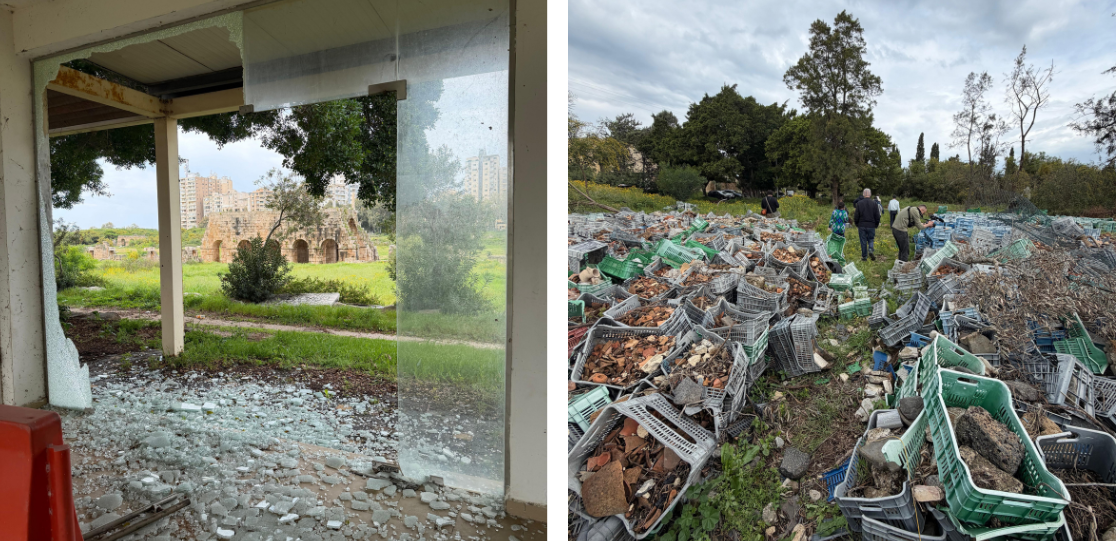 Évaluation des dommages sur le site archéologique de Tyr, au Liban, inscrit au patrimoine mondial, réalisée par ALIPH et L’Œuvre d’Orient le 23 mars 2026 © ALIPH – David Sassine