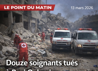 Point du Matin : douze membres du personnel médical tués dans une frappe israélienne sur un centre de santé à Burj Qalawiya