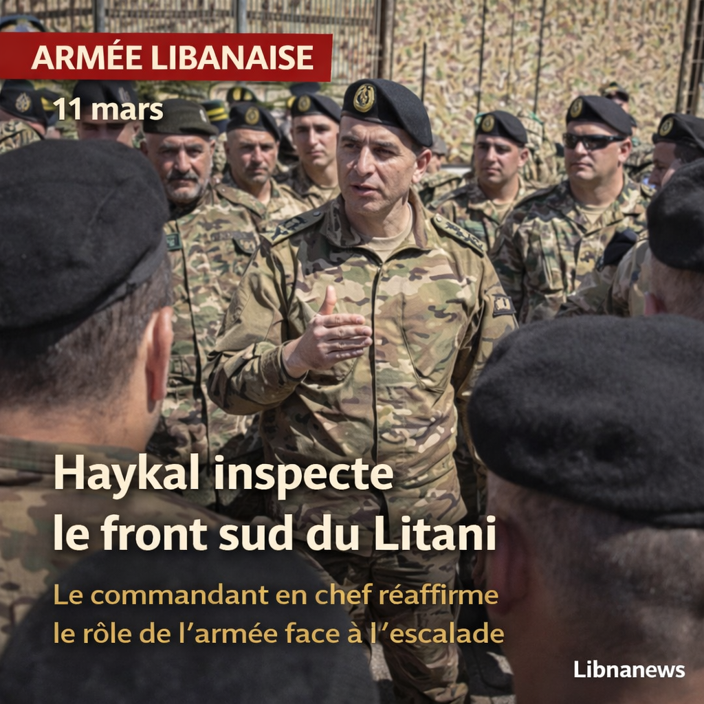 Liban : le général Rodolphe Haykal inspecte le front sud du Litani au milieu de l’escalade israélienne