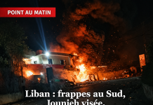 Liban : frappes au Sud, débris à Jounieh, crise avec Téhéran