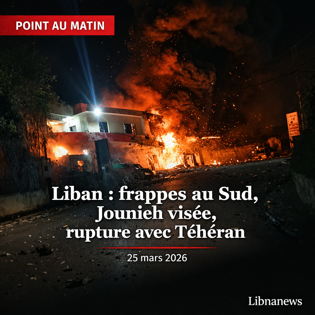 Liban : frappes au Sud, débris à Jounieh, crise avec Téhéran