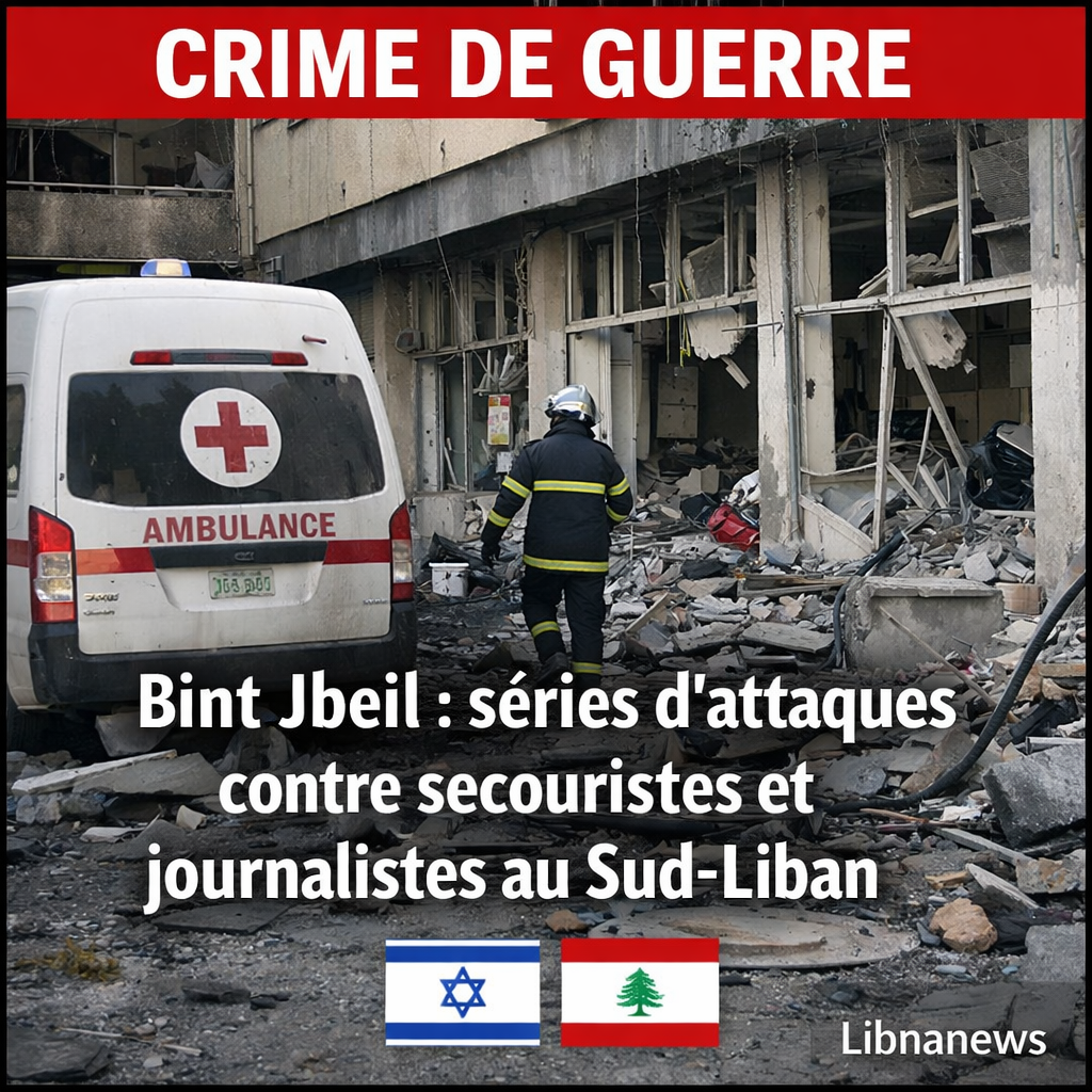 Bint Jbeil: first aid workers killed, in a series of attacks against relief workers, journalists and the army