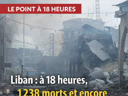 Liban : à 18 heures, 1 247 morts et un Sud toujours en feu