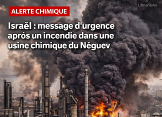 Israël : message d’urgence après un incendie dans une usine chimique du Néguev