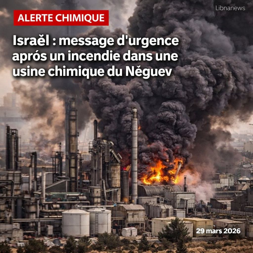 إسرائيل: رسالة طارئـة بعد حريق في نبتة كيميائيـة في نيغايف