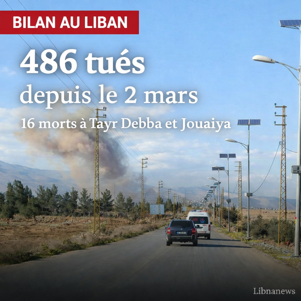 Liban : Le bilan grimpe à 486 martyrs et 1 313 blessés depuis le 2 mars
