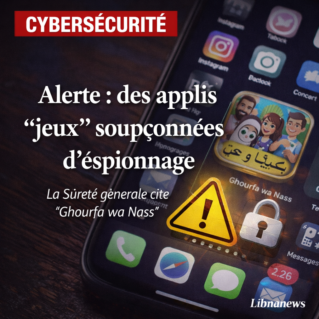 Liban : la Sûreté générale alerte sur des applications israéliennes potentiellement espionnes