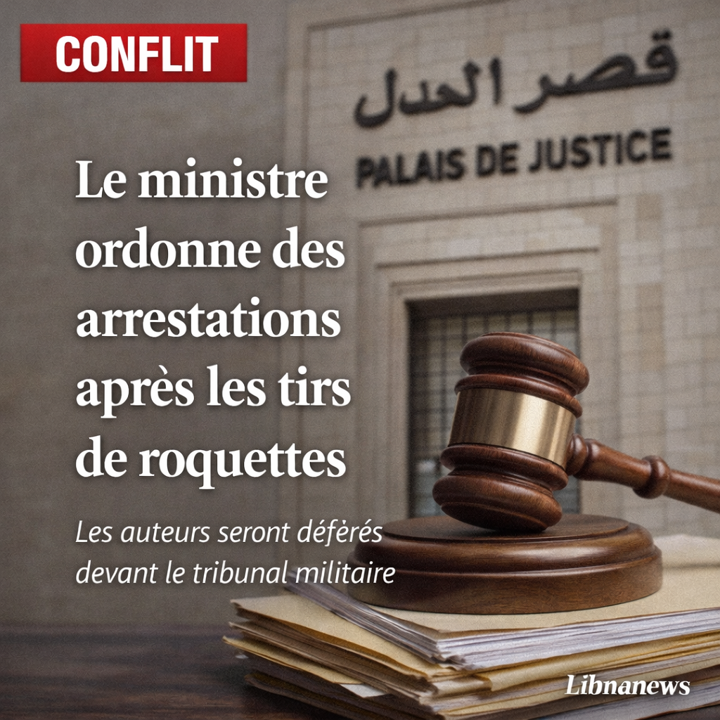 Le ministre libanais de la Justice ordonne l’arrestation des auteurs des tirs de roquettes vers Israël