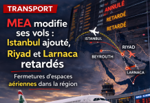 Liban : Middle East Airlines ajoute un vol vers Istanbul et retarde ses liaisons avec Riyad et Larnaca en raison des fermetures d’espaces aériens régionales Liban : Middle East Airlines ajoute un vol vers Istanbul et retarde ses liaisons avec Riyad et Larnaca en raison des fermetures d’espaces aériens régionales