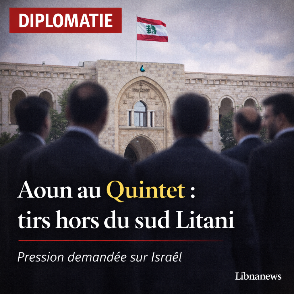 Le président Aoun affirme au Quintet que les tirs de roquettes provenaient d&rsquo;en dehors du sud du Litani