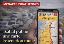 Israël publie une nouvelle carte d’évacuation au sud du Liban : tous les villages au sud du Litani sommés de se déplacer vers le nord avant une opération terrestre