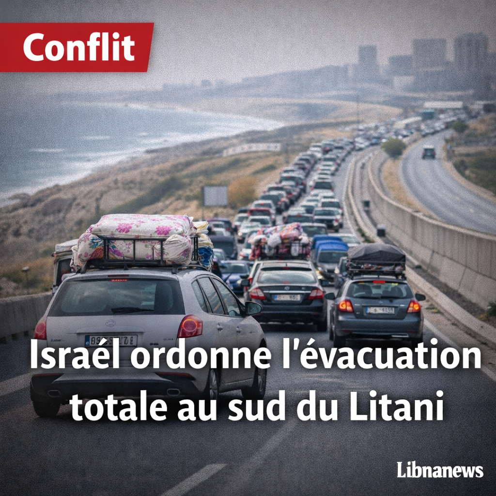 Israël ordonne l’évacuation immédiate de tout le sud du Litani : des centaines de milliers de civils sommés de quitter leurs foyers au sixième jour du conflit régional