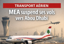 Liban : Middle East Airlines annule ses vols vers et depuis Abou Dhabi en raison des fermetures d’espaces aériens dans le Golfe Liban : Middle East Airlines annule ses vols vers et depuis Abou Dhabi en raison des fermetures d’espaces aériens dans le Golfe