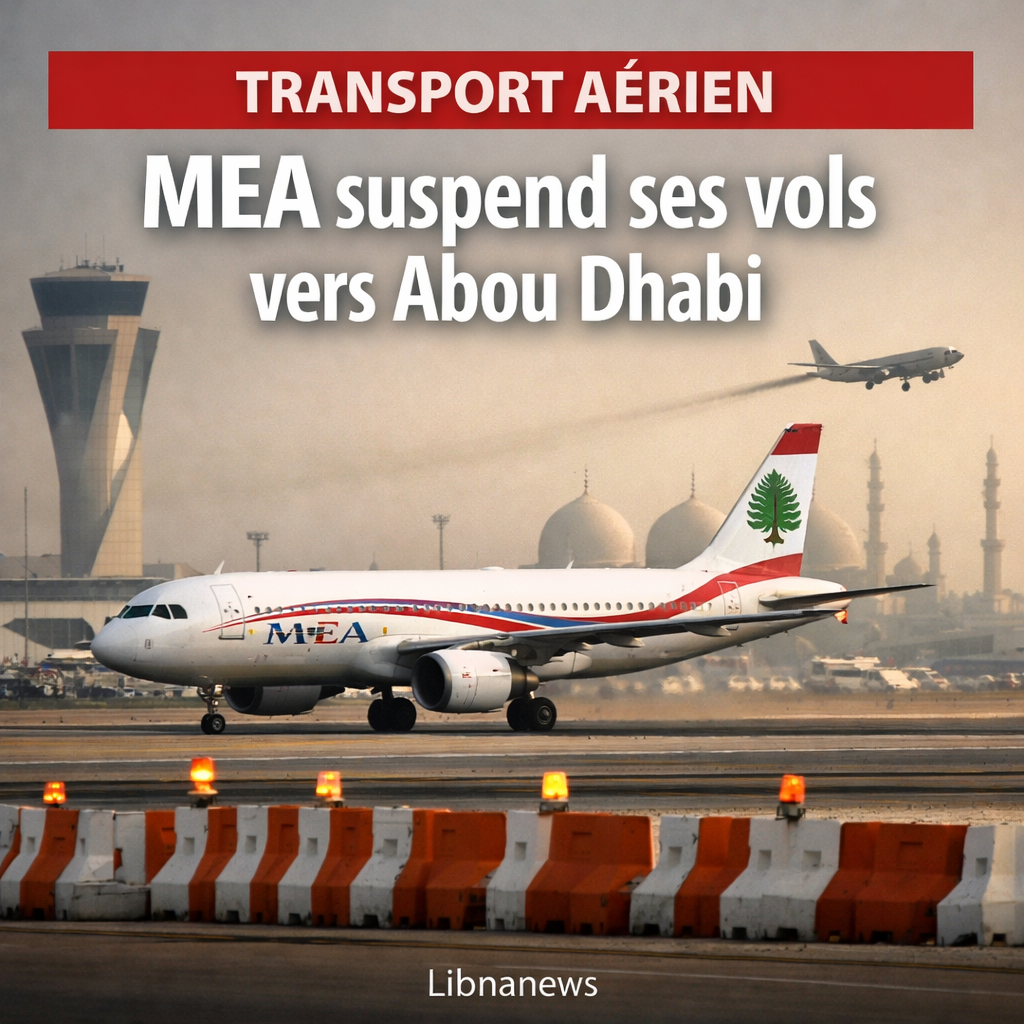 Liban : Middle East Airlines annule ses vols vers et depuis Abou Dhabi en raison des fermetures d&rsquo;espaces aériens dans le Golfe