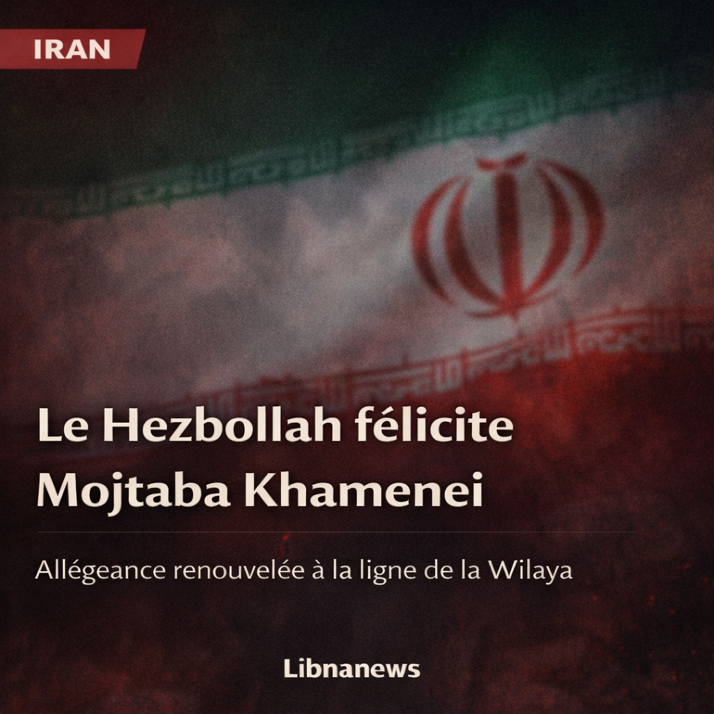Le Hezbollah félicite Mojtaba Khamenei élu nouveau Guide suprême d’Iran Le Hezbollah félicite Mojtaba Khamenei élu nouveau Guide suprême d’Iran