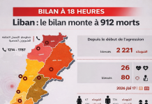 Liban : le bilan du 17 mars monte à 912 morts et 2 221 blessés