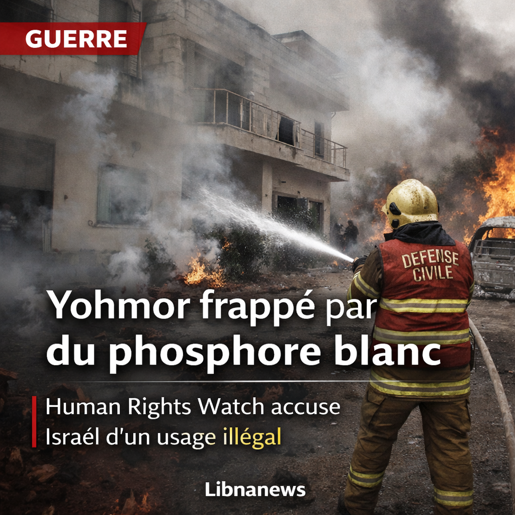 Human Rights Watch accuse Israël d’un usage illégal de phosphore blanc dans une zone résidentielle du sud du Liban