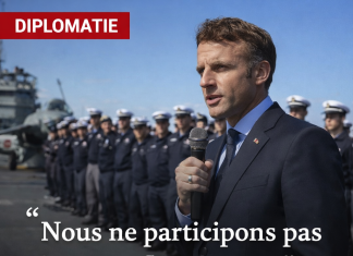 Emmanuel Macron à bord du Charles-de-Gaulle : “Nous ne participons pas à un conflit en cours” mais la France va participer aux opérations en mer Rouge pour préserver la liberté du commerce
