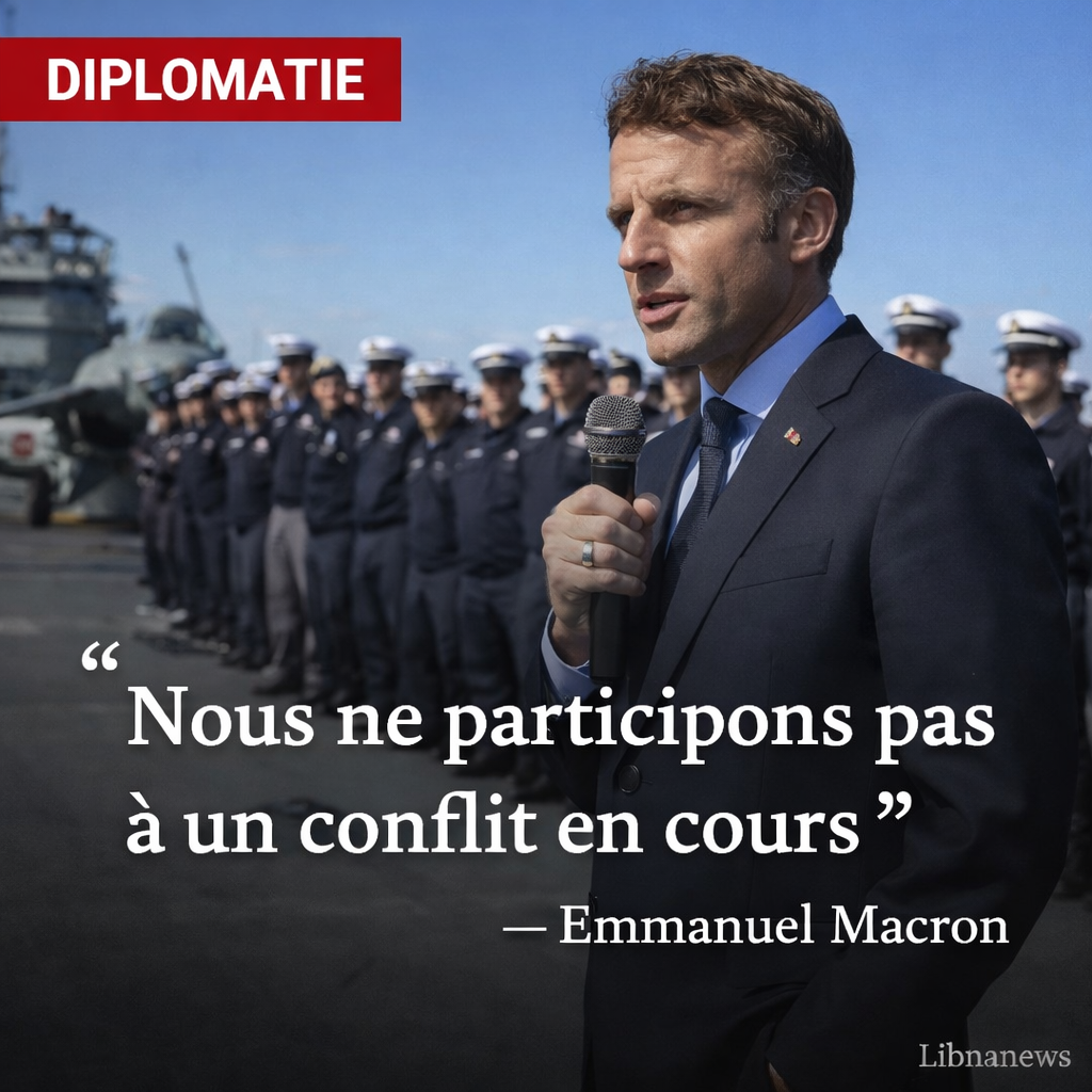 Emmanuel Macron à bord du Charles-de-Gaulle : “Nous ne participons pas à un conflit en cours” mais la France va participer aux opérations en mer Rouge pour préserver la liberté du commerce