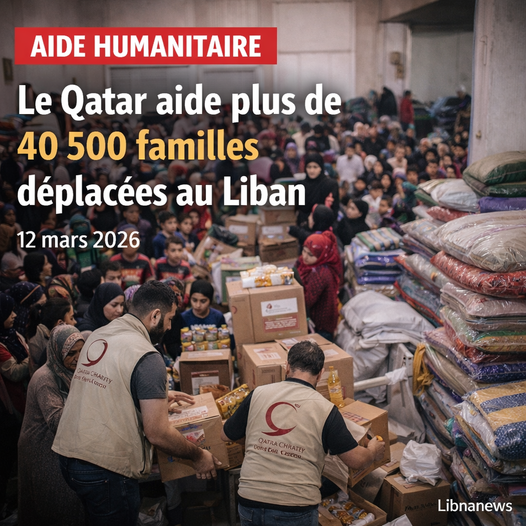 Le Qatar lance une opération d’aide humanitaire urgente en faveur de plus de 40 500 familles libanaises déplacées