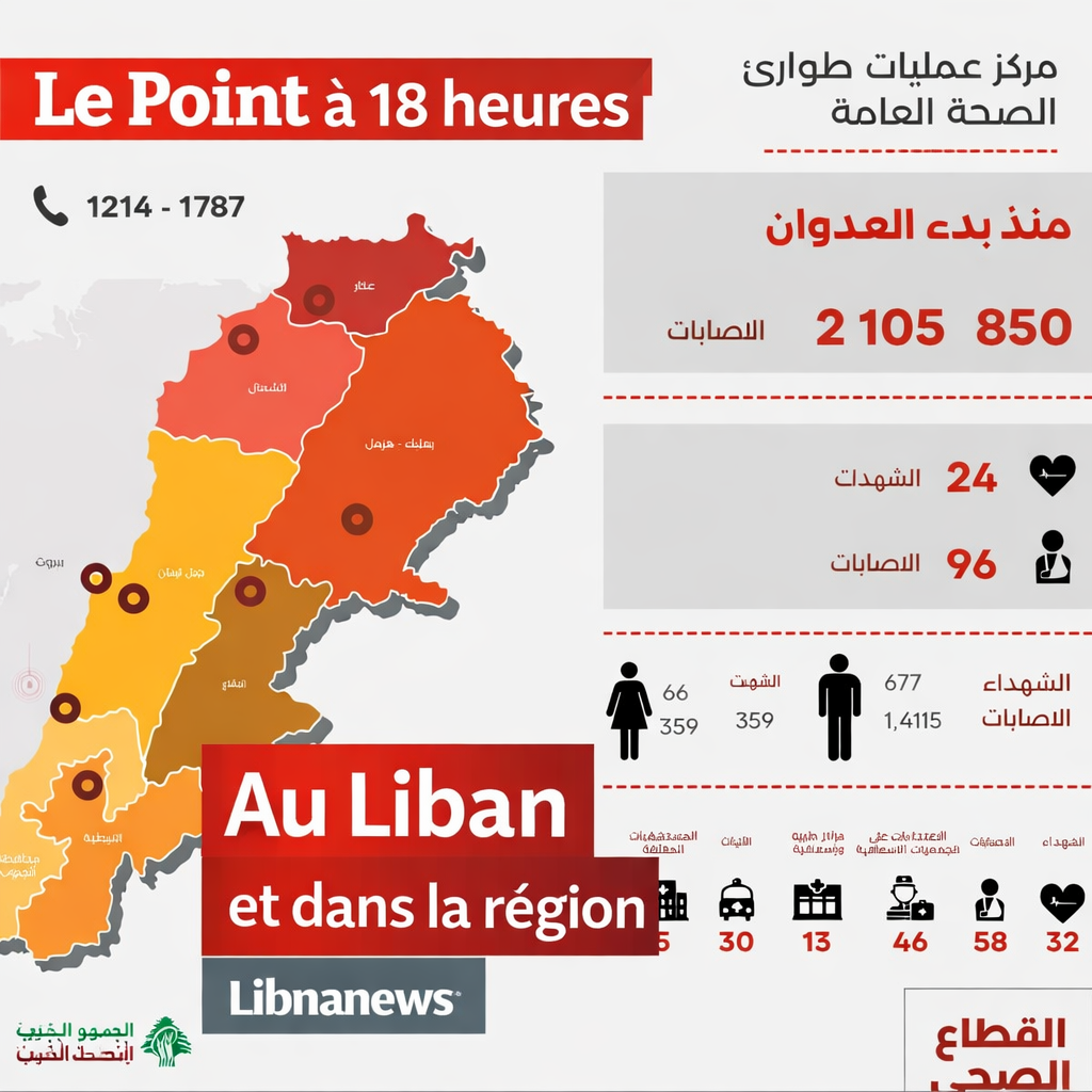 Liban : le point de la situation en 24 heures