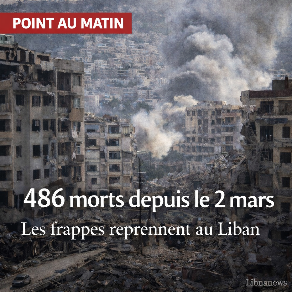 Liban : Nouvelles frappes israéliennes sur Baabda et la banlieue sud de Beyrouth, un bilan qui atteint 486 morts