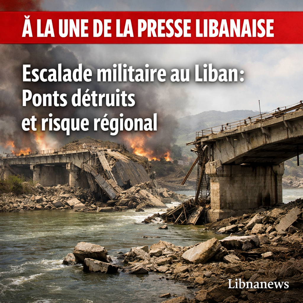 Revue de presse: l’escalade militaire au Liban entre destruction des ponts, pression diplomatique et risque d’extension de la guerre Revue de presse: l’escalade militaire au Liban entre destruction des ponts, pression diplomatique et risque d’extension de la guerre