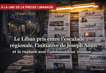 Revue de presse: le Liban pris entre l’escalade régionale, l’initiative de Joseph Aoun et la rupture avec l’ambassadeur iranien Revue de presse: le Liban pris entre l’escalade régionale, l’initiative de Joseph Aoun et la rupture avec l’ambassadeur iranien