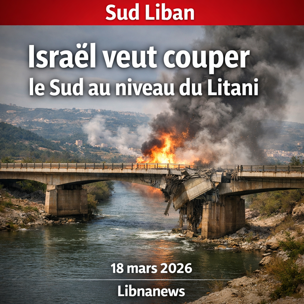 Israël veut couper le Sud du Liban au niveau du Litani