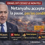 Cessez-le-feu: Netanyahu n’accepte pas les conditions du Hezbollah وقف إطلاق النار: لا تقبل نتنياهو شروط حزب الله