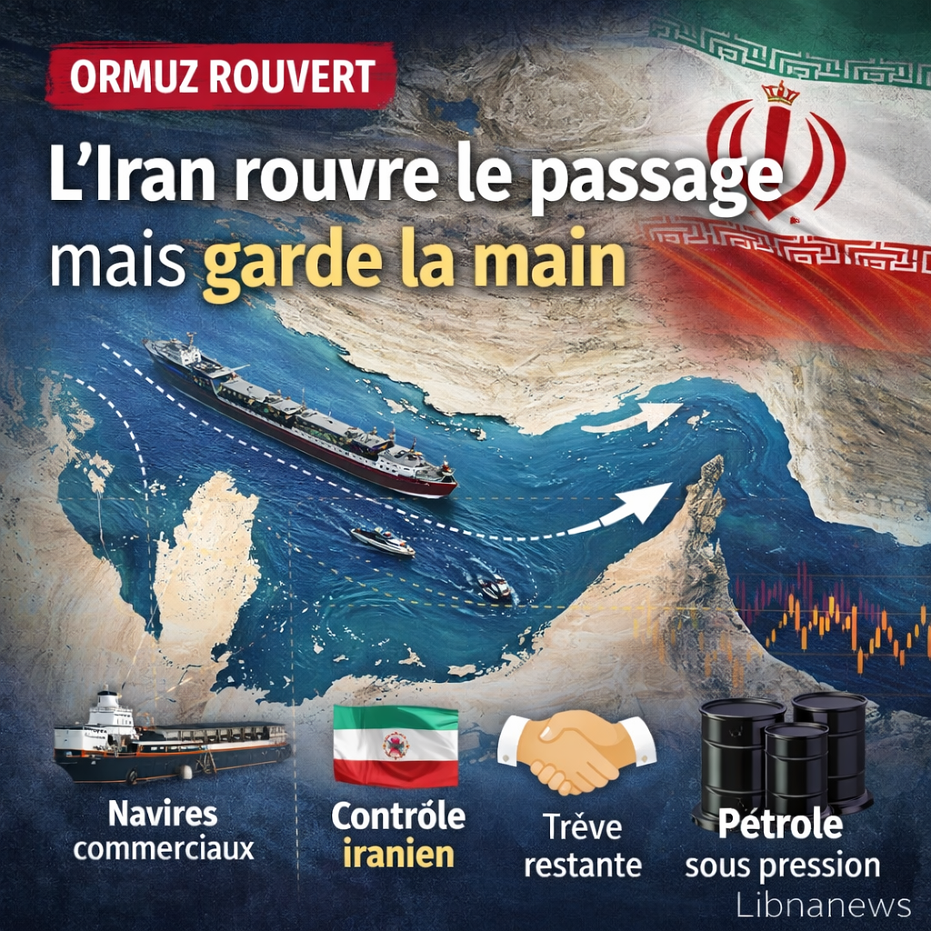 Ormuz : l’Iran rouvre le passage commercial