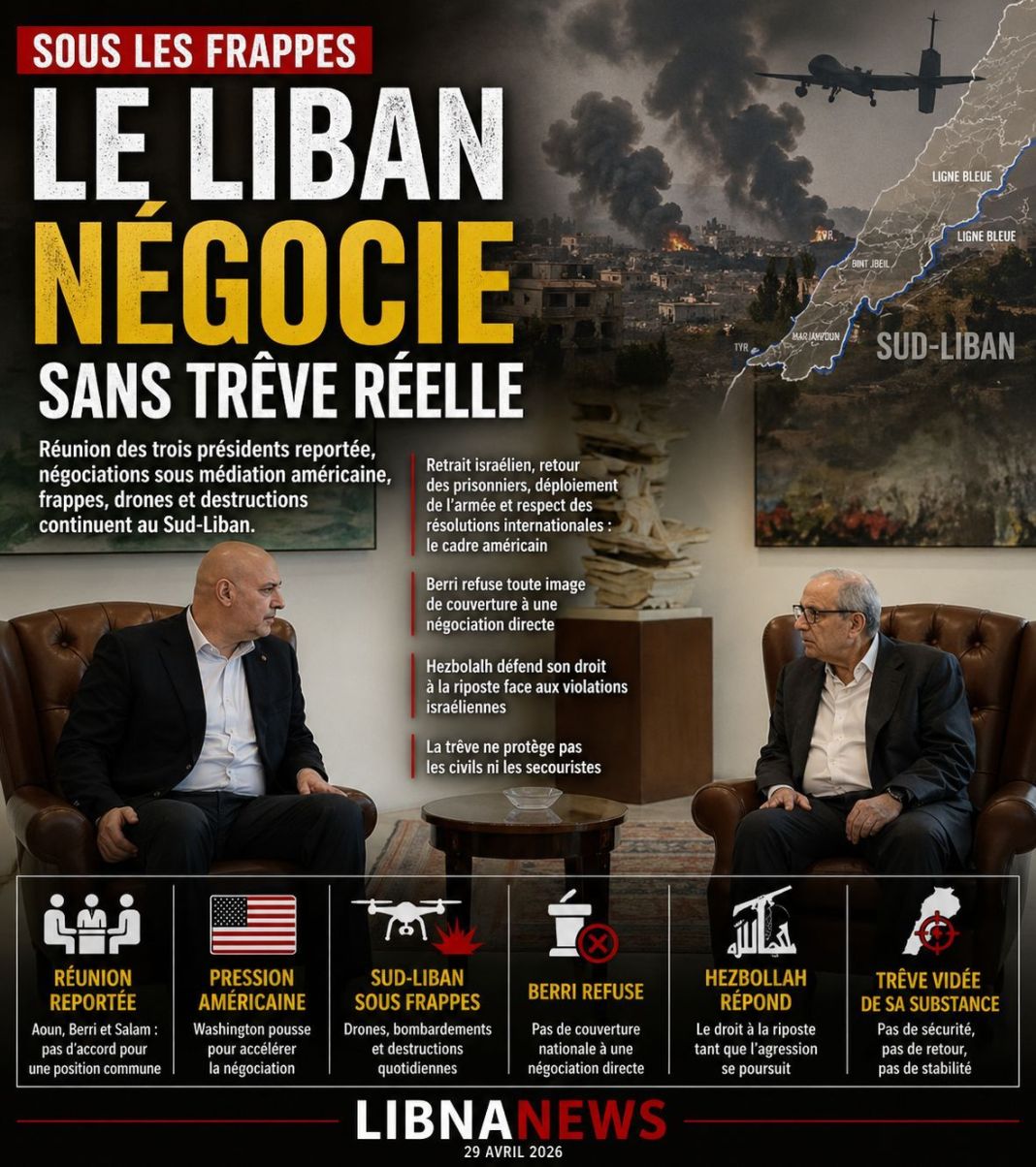 Le Liban négocie sous les frappes